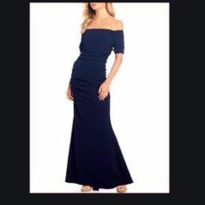 Badgley mischka belle Hannah 0 navy dress
